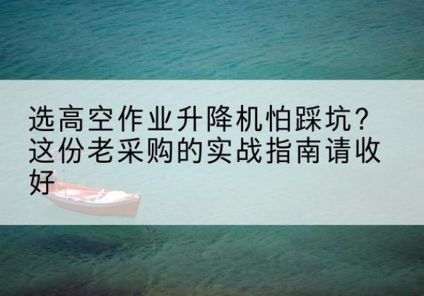 贡井高空作业升降机厂家推荐-选高空作业升降机怕踩坑？这份老采购的实战指南请收好